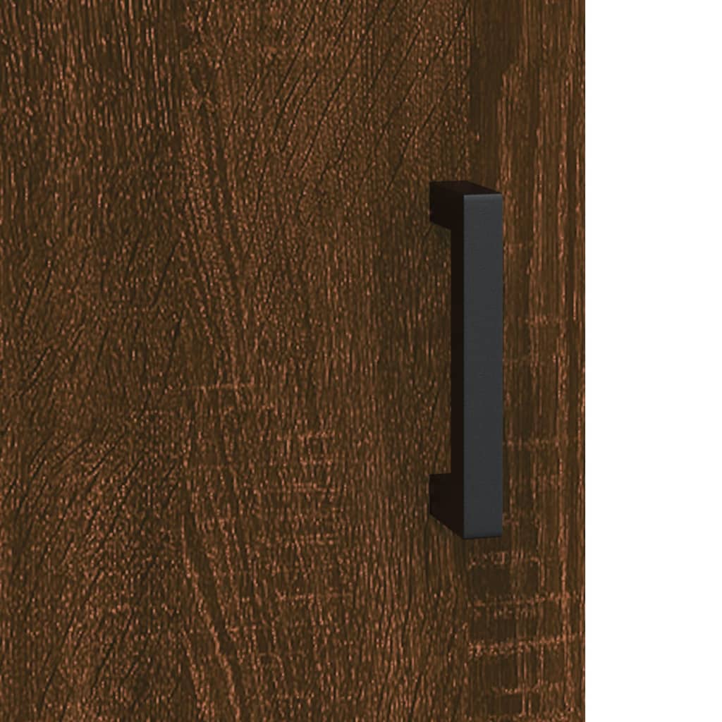 vidaXL Visoka komoda rjav hrast 69,5x34x180 cm inženirski les
