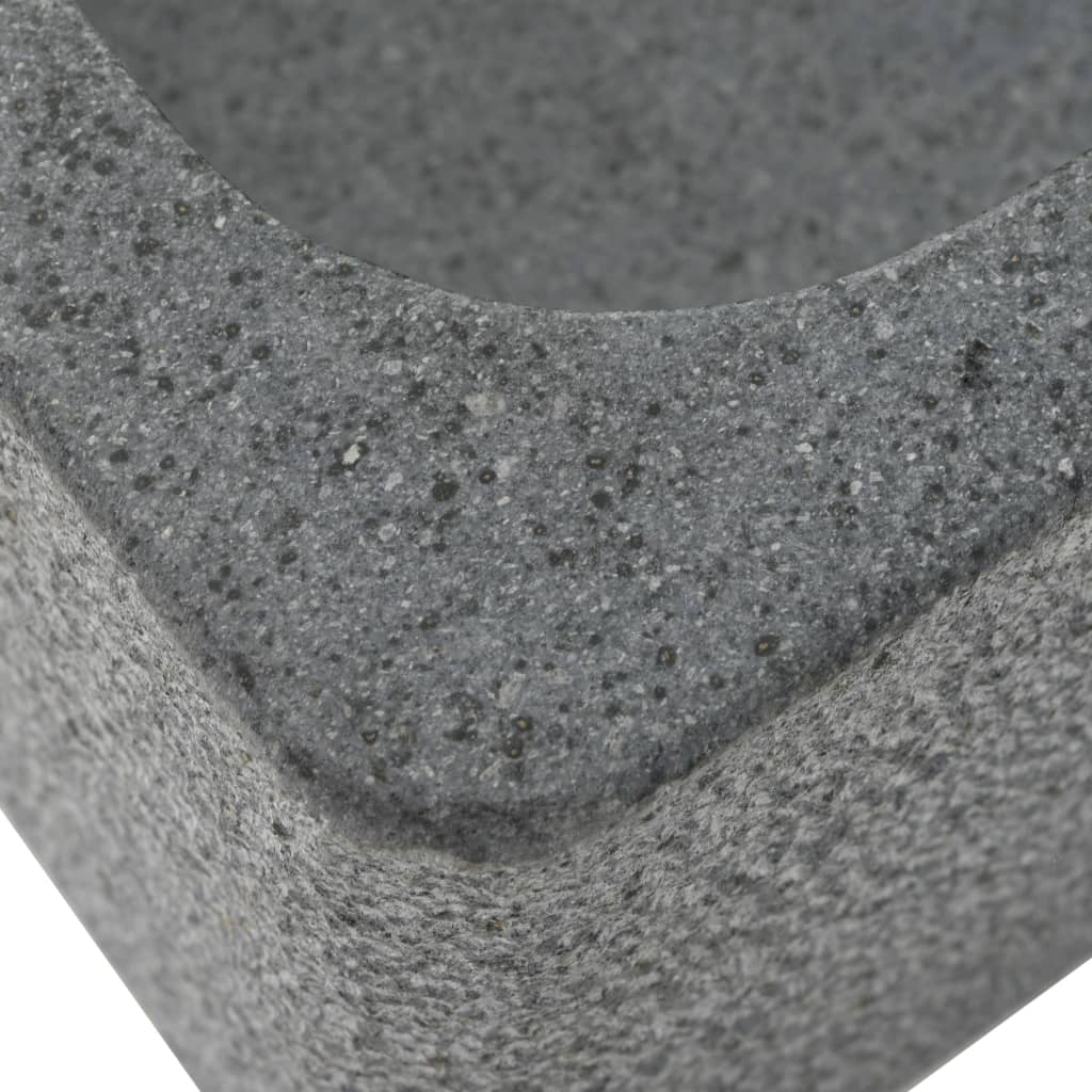 vidaXL Umivalnik 45x30x15 cm rečni kamen črn
