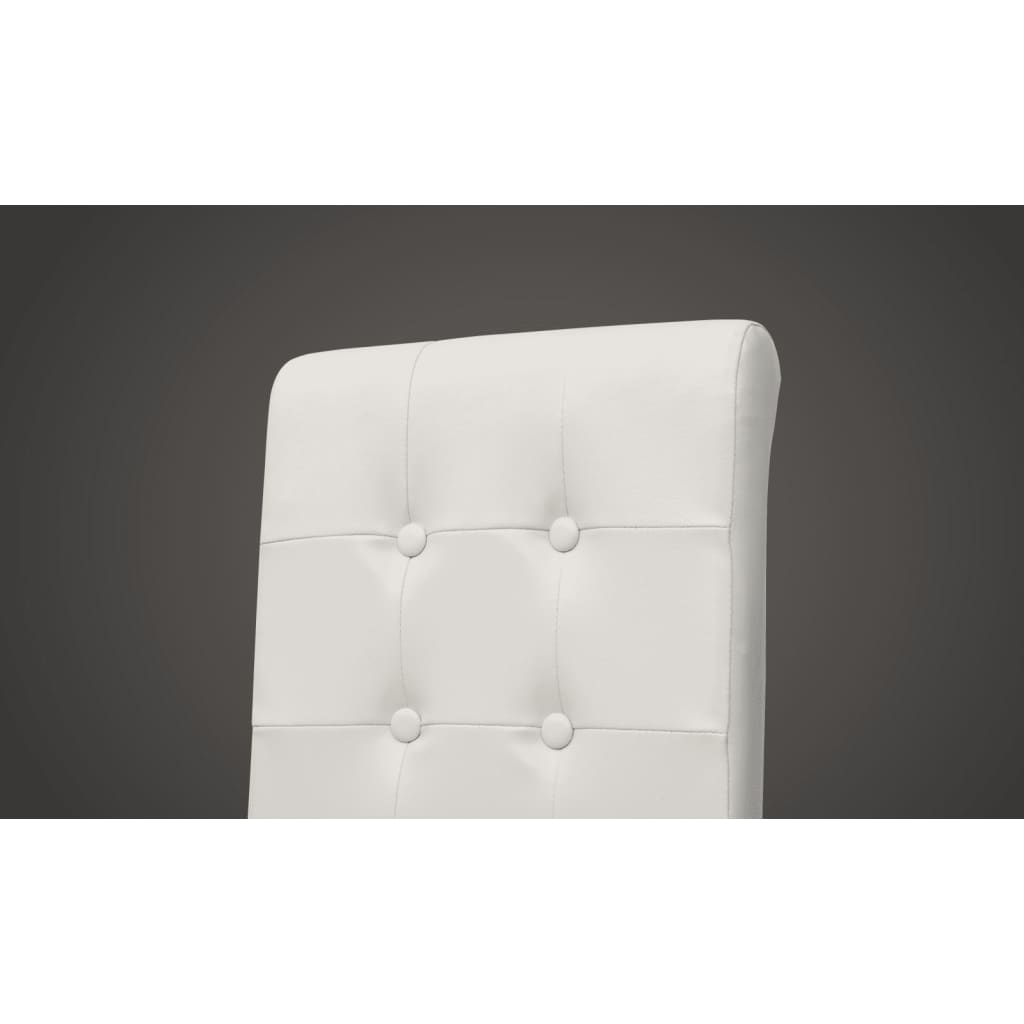 vidaXL Jedilni stoli 6 kosov belo umetno usnje