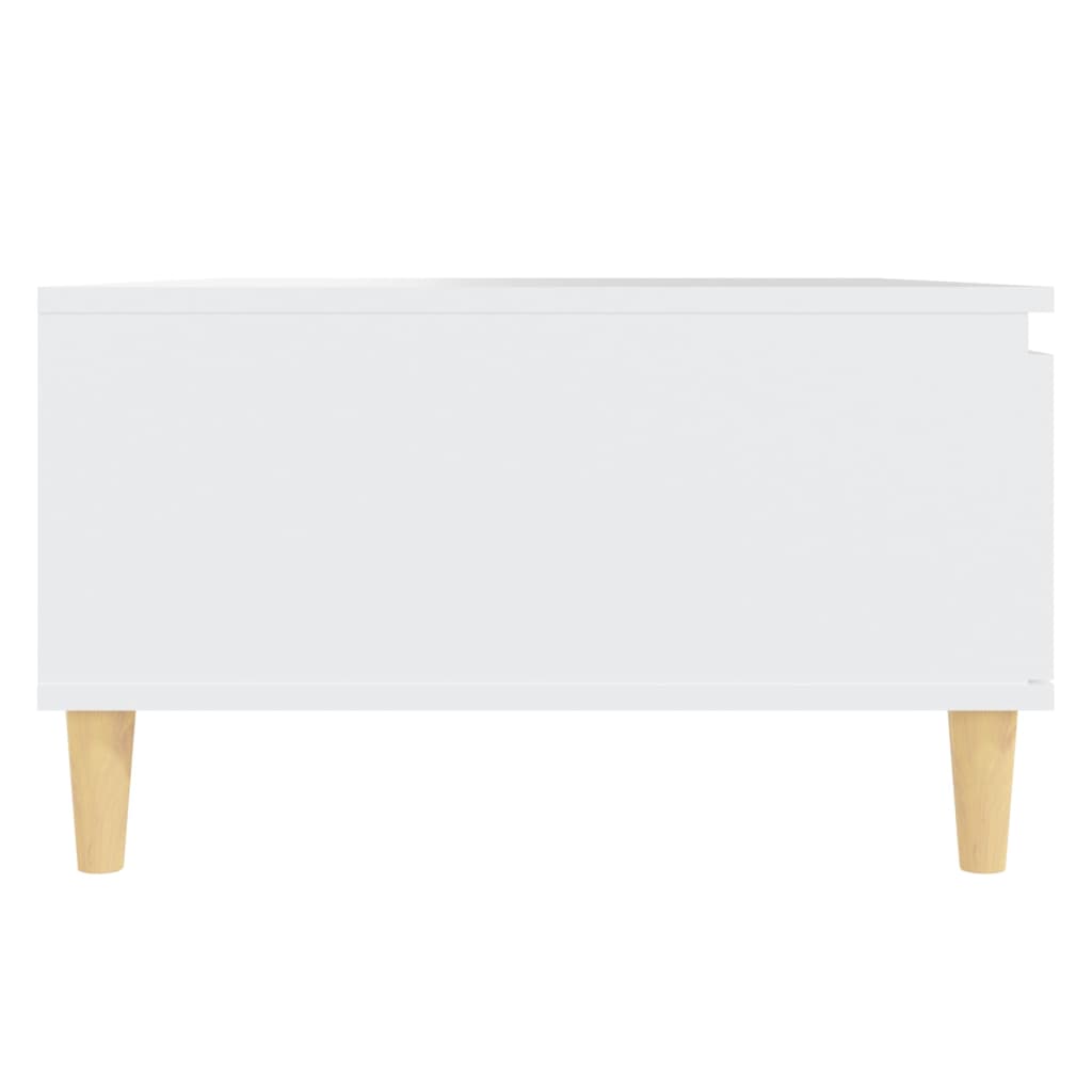 vidaXL Klubska mizica bela 90x60x35 cm iverna plošča