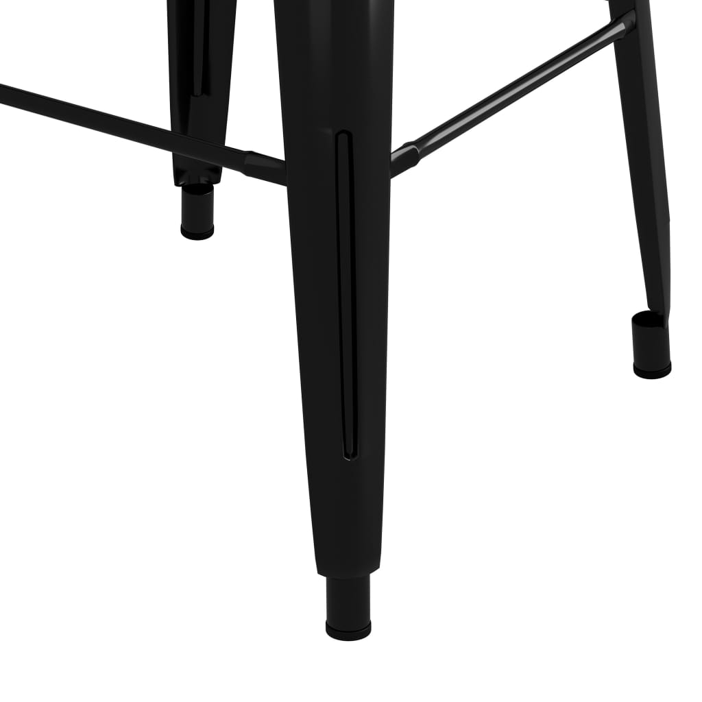 vidaXL Barski stolčki 2 kosa črna kovina