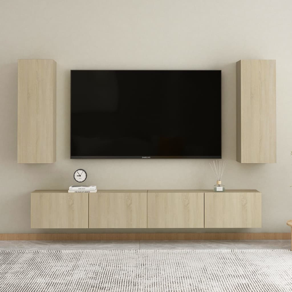 vidaXL TV omarica sonoma hrast 30,5x30x90 cm iverna plošča