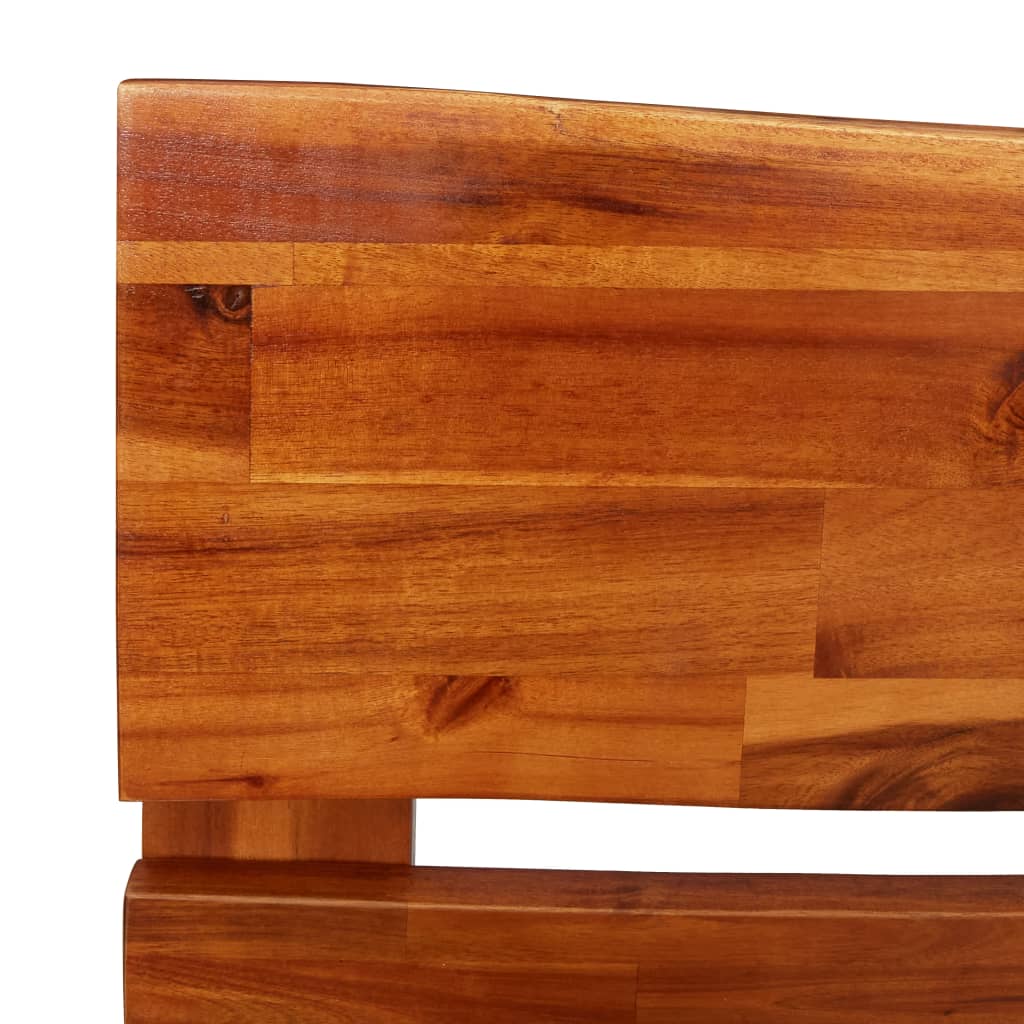 vidaXL Posteljni okvir z naravnim robom trden akacijev les 120 cm