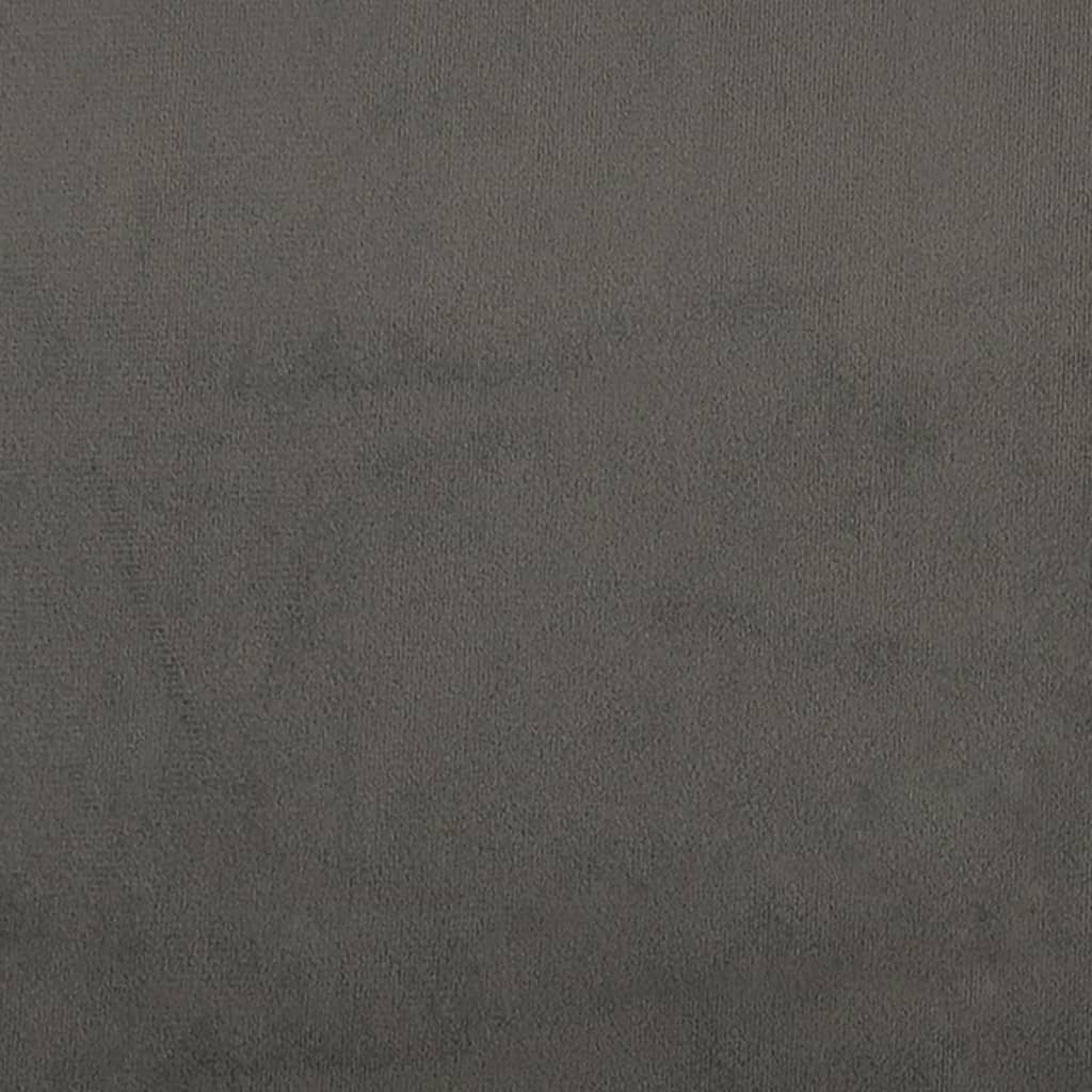 vidaXL Posteljno vzglavje 4 kosa temno siv 90x5x78/88 cm žamet
