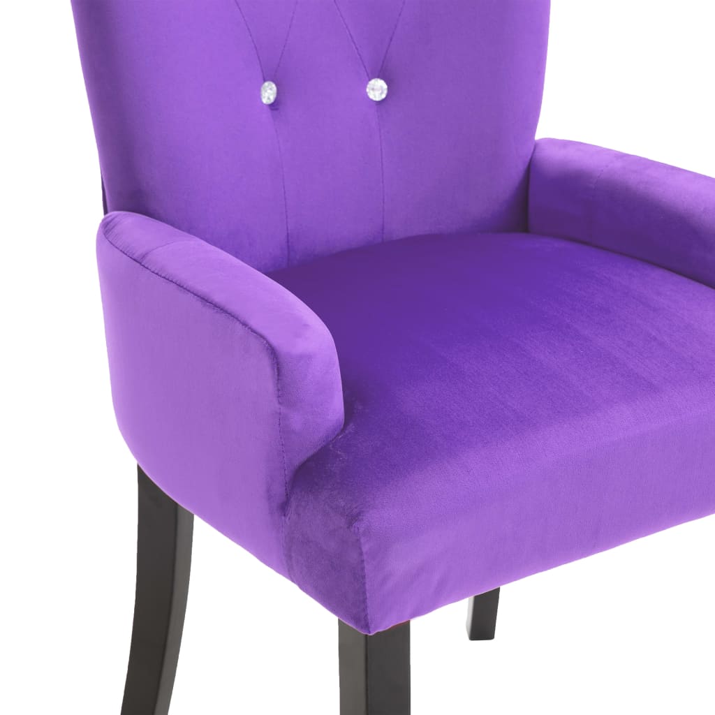 vidaXL Fotelj vijoličen žamet
