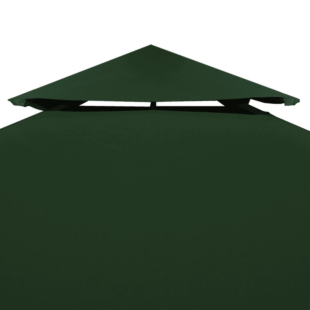 vidaXL Nadomestna streha za paviljon 310 g/m² zelena 3x4 m
