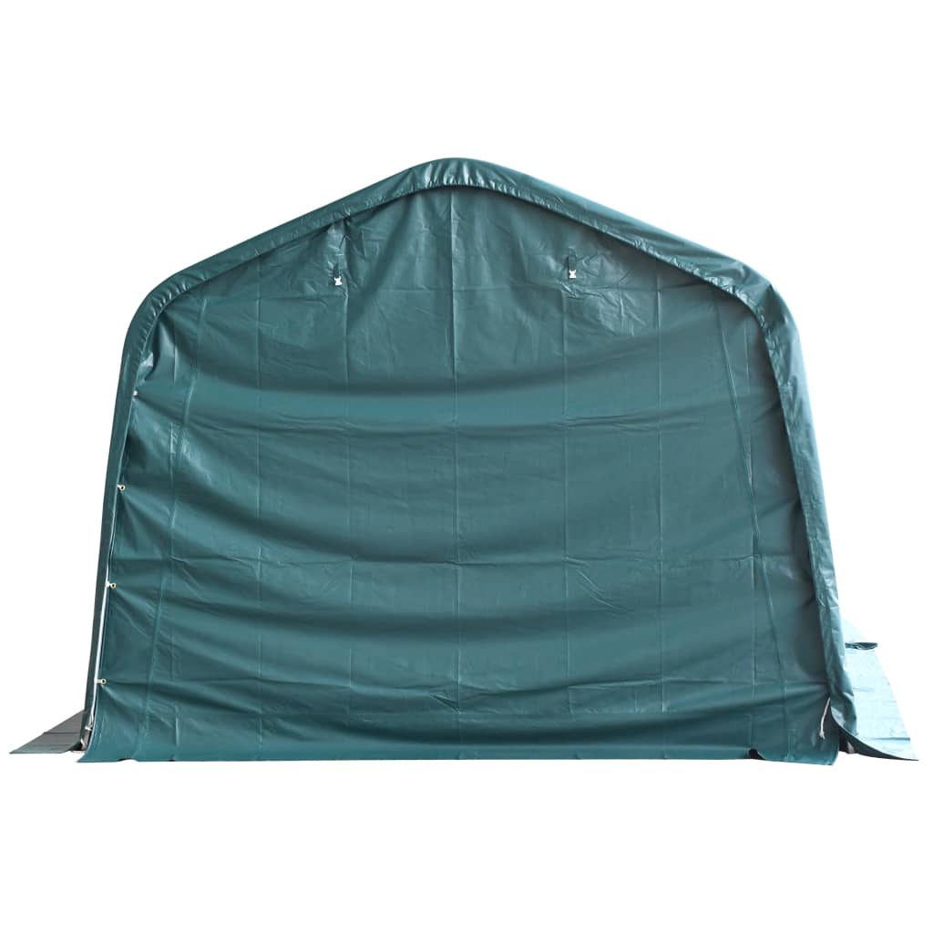 vidaXL Premični šotor za živino 550 g/m² 3,3x8 m PVC temno zelen