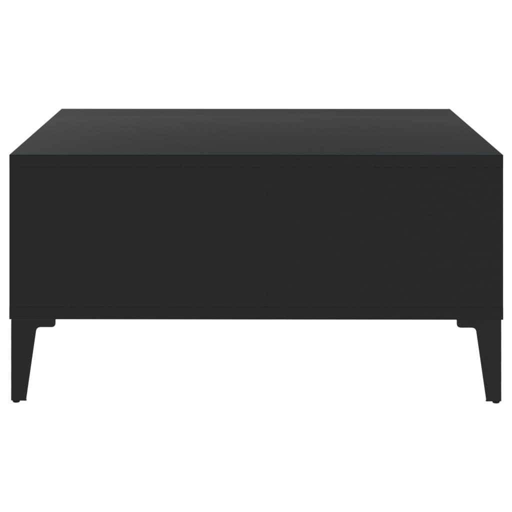 vidaXL Klubska mizica črna 60x60x30 cm iverna plošča