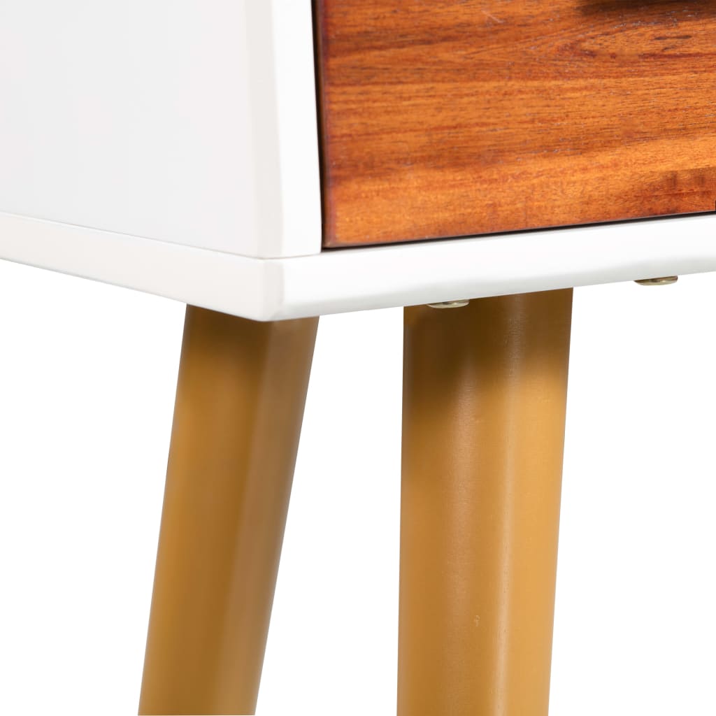 vidaXL Konzolna mizica iz trdnega akacijevega lesa 70x30x75 cm