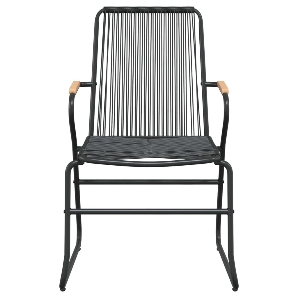 vidaXL Vrtni stoli 4 kosi črni 58x59x85,5 cm PVC ratan