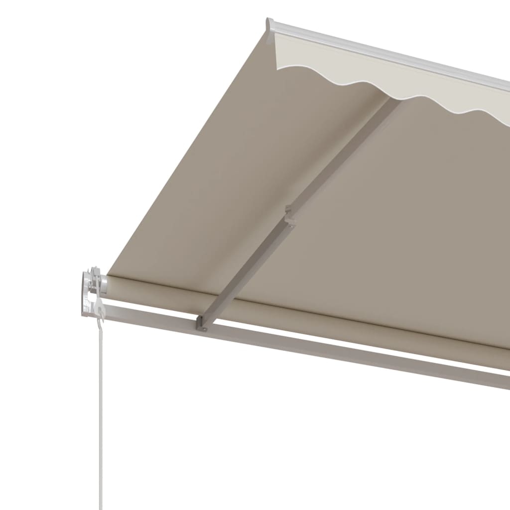 vidaXL Avtomatsko zložljiva tenda 500x350 cm krem