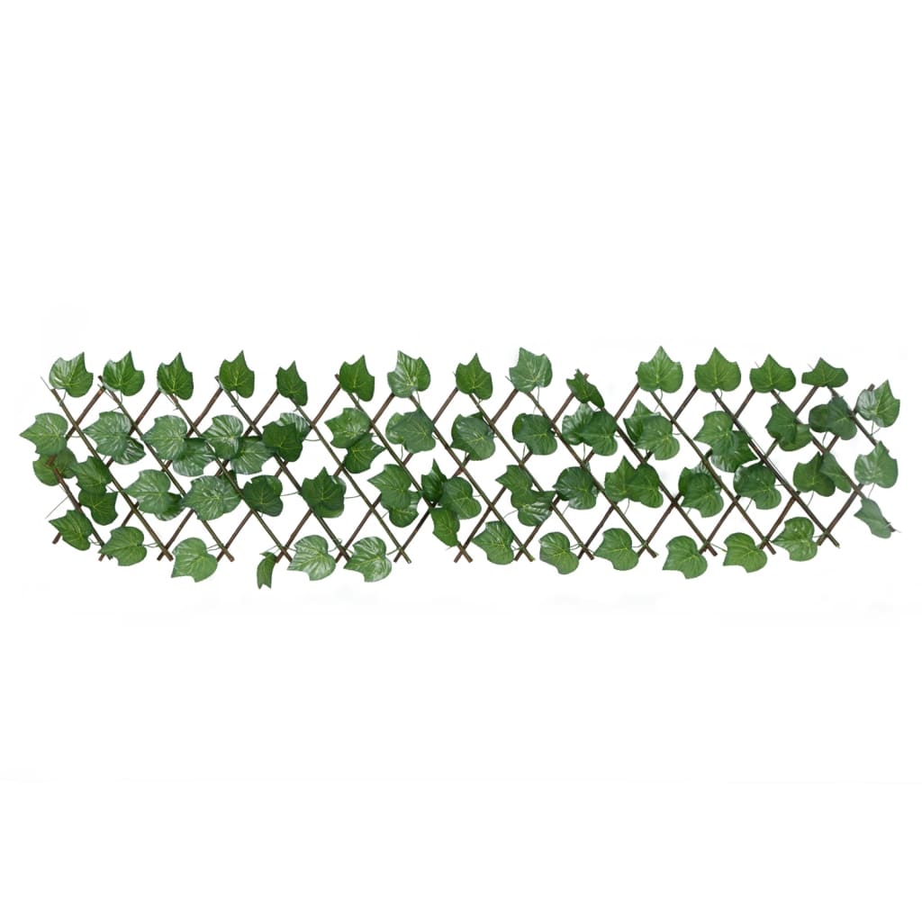 vidaXL Umetna trta raztegljiva ograja zelena 180x20 cm