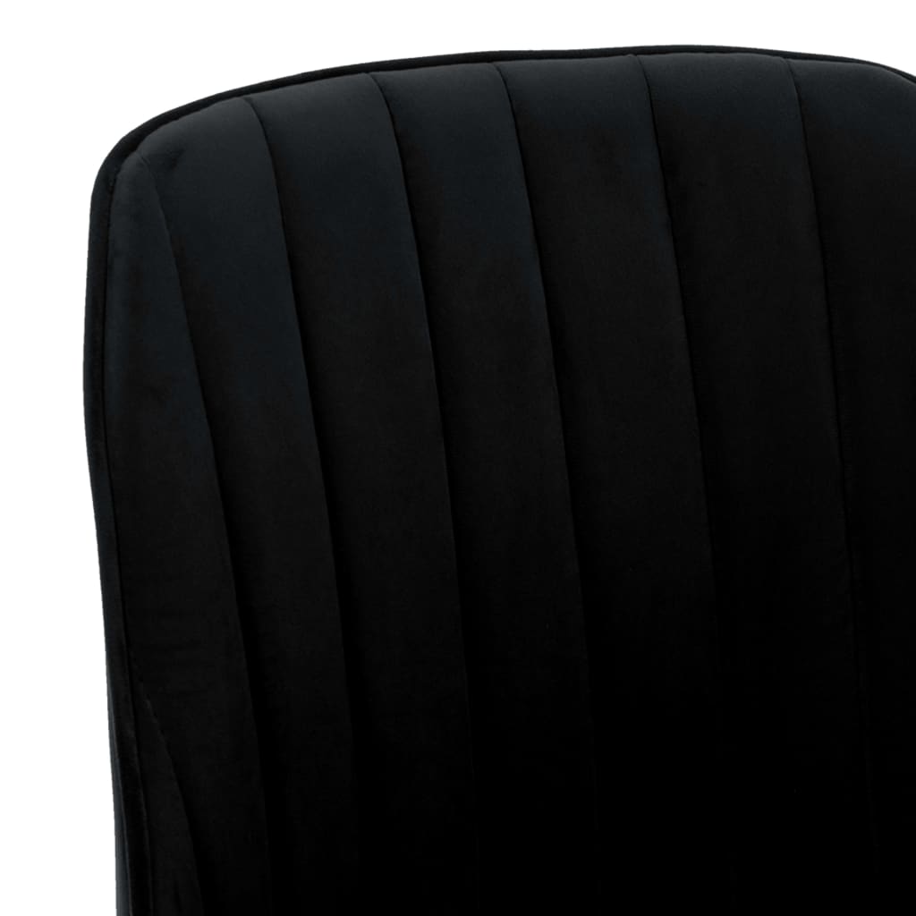vidaXL Jedilni stoli 6 kosov črn žamet
