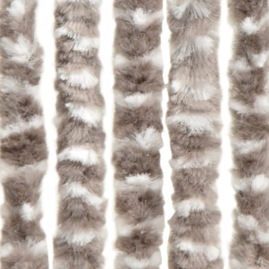 vidaXL Zavesa proti mrčesu taupe in bela 56x185 cm šenilja