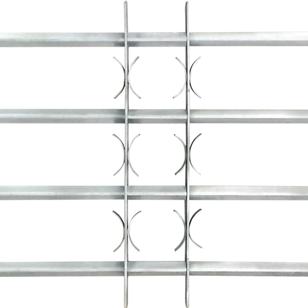 vidaXL Nastavljiva okenska rešetka s 4 prečkami 700-1050 mm