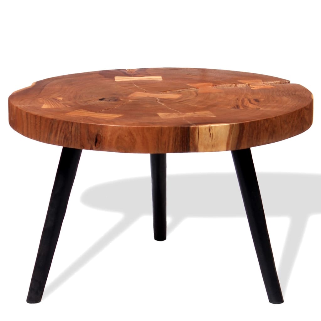 vidaXL Klubska mizica iz debla akacijev les (55-60)x40 cm