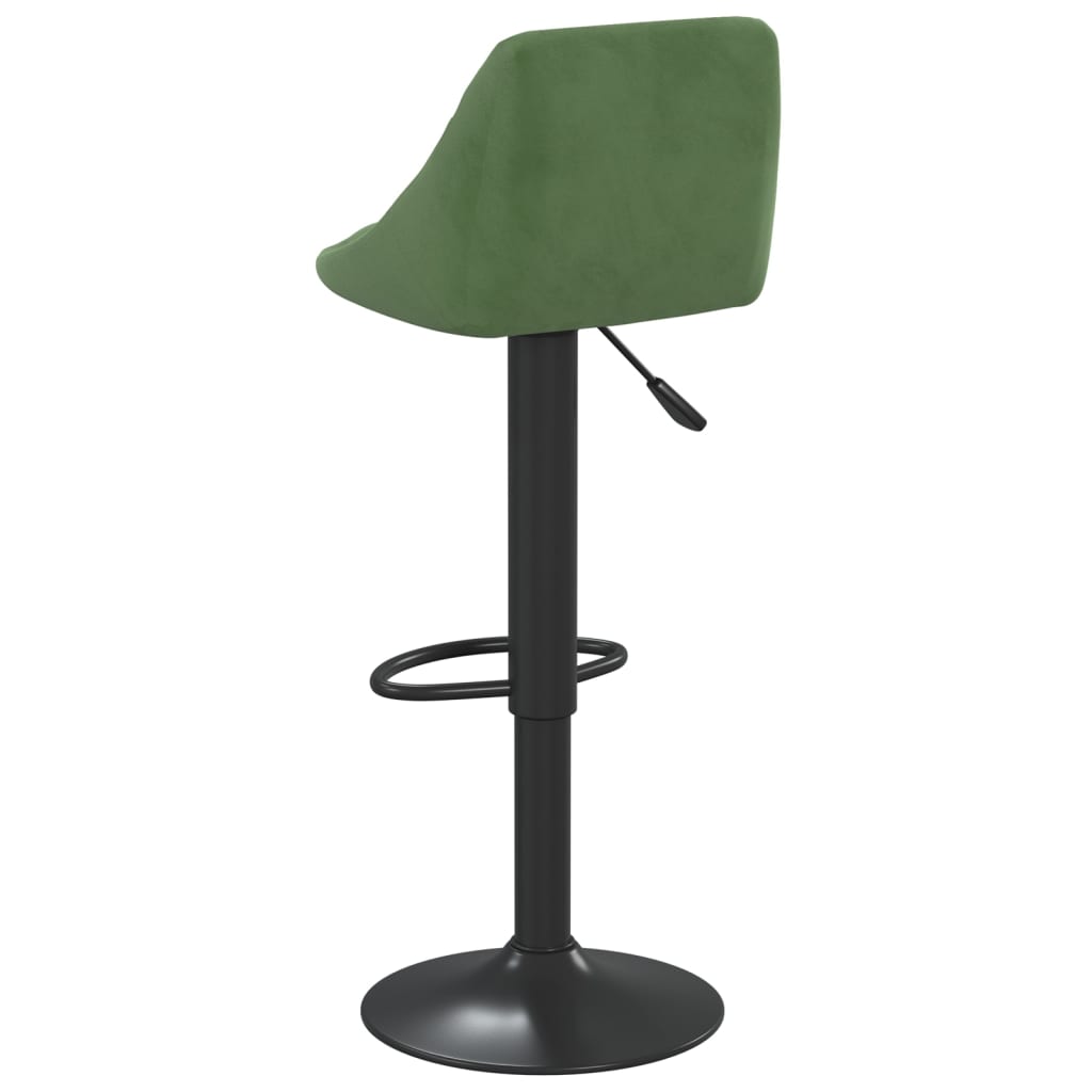 vidaXL Barski stolčki 2 kosa temno zelen žamet