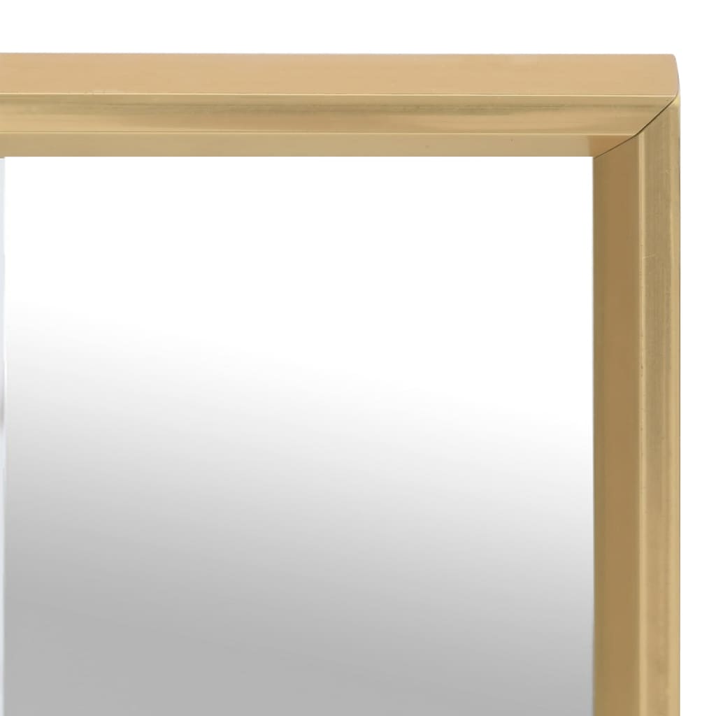 vidaXL Ogledalo zlato 50x50 cm