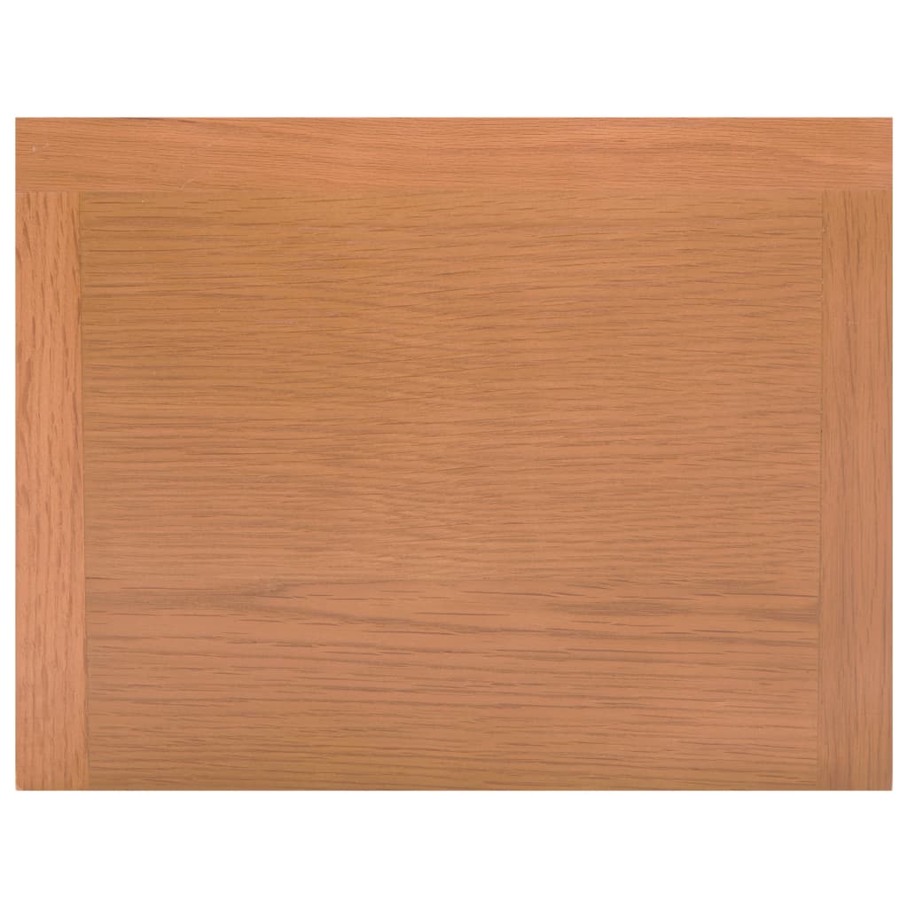 vidaXL Mizica za revije s predalom 35x27x55 cm trden hrastov les