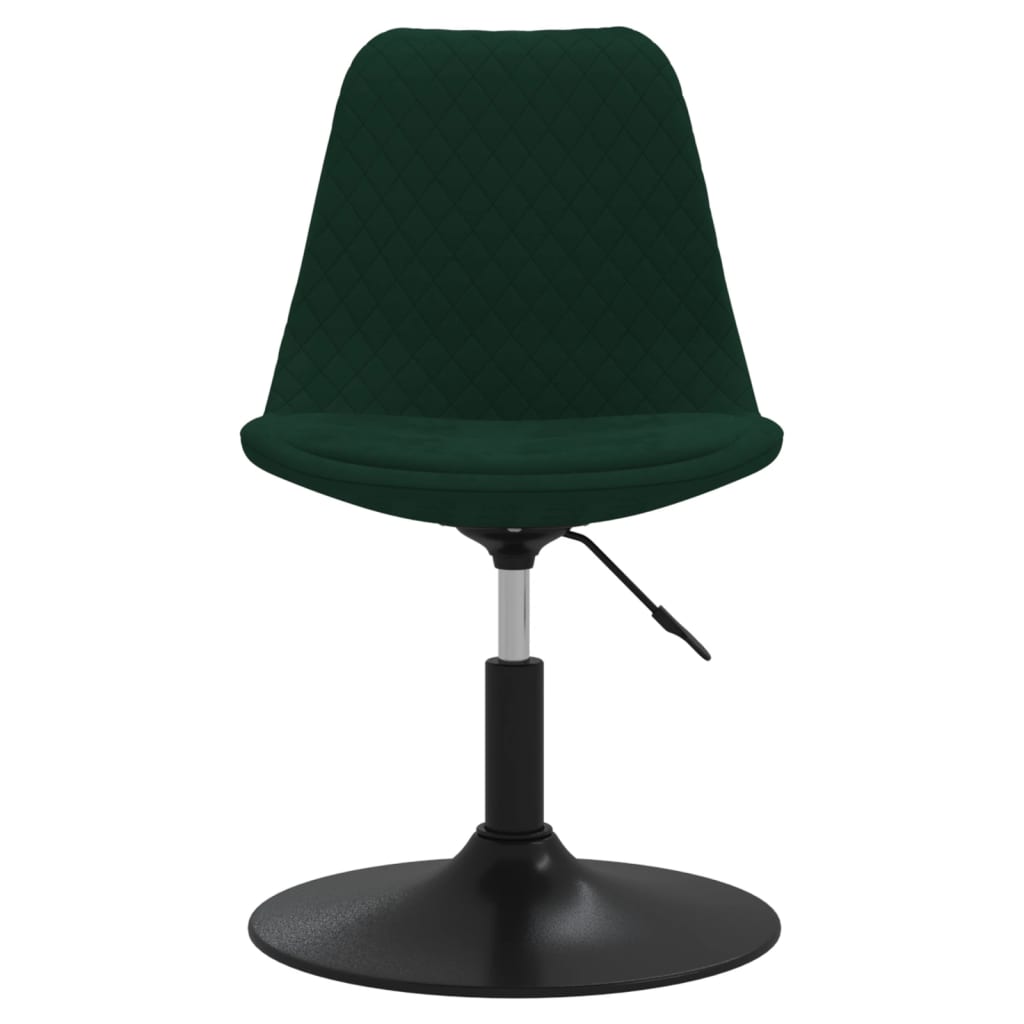 vidaXL Vrtljivi jedilni stoli 4 kosi temno zelen žamet