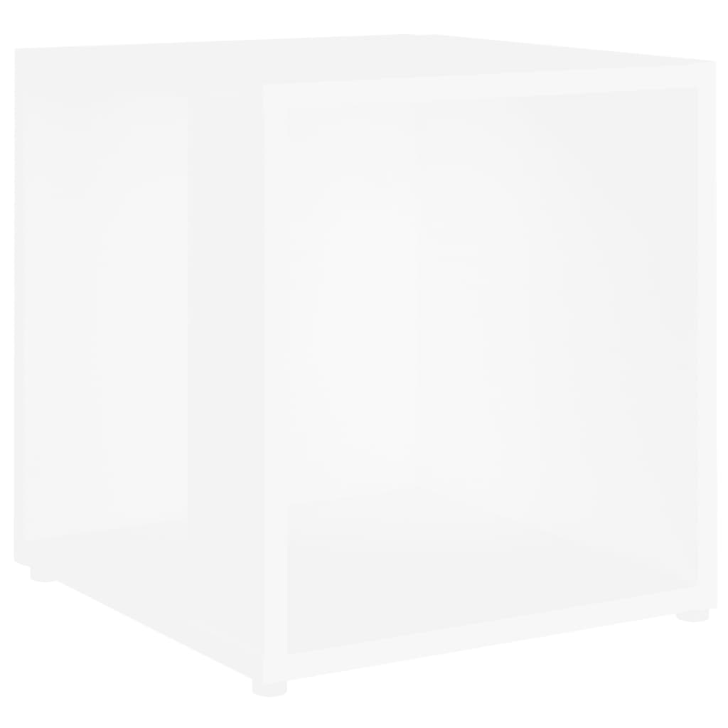 vidaXL Stranska mizica bela 33x33x34,5 cm iverna plošča