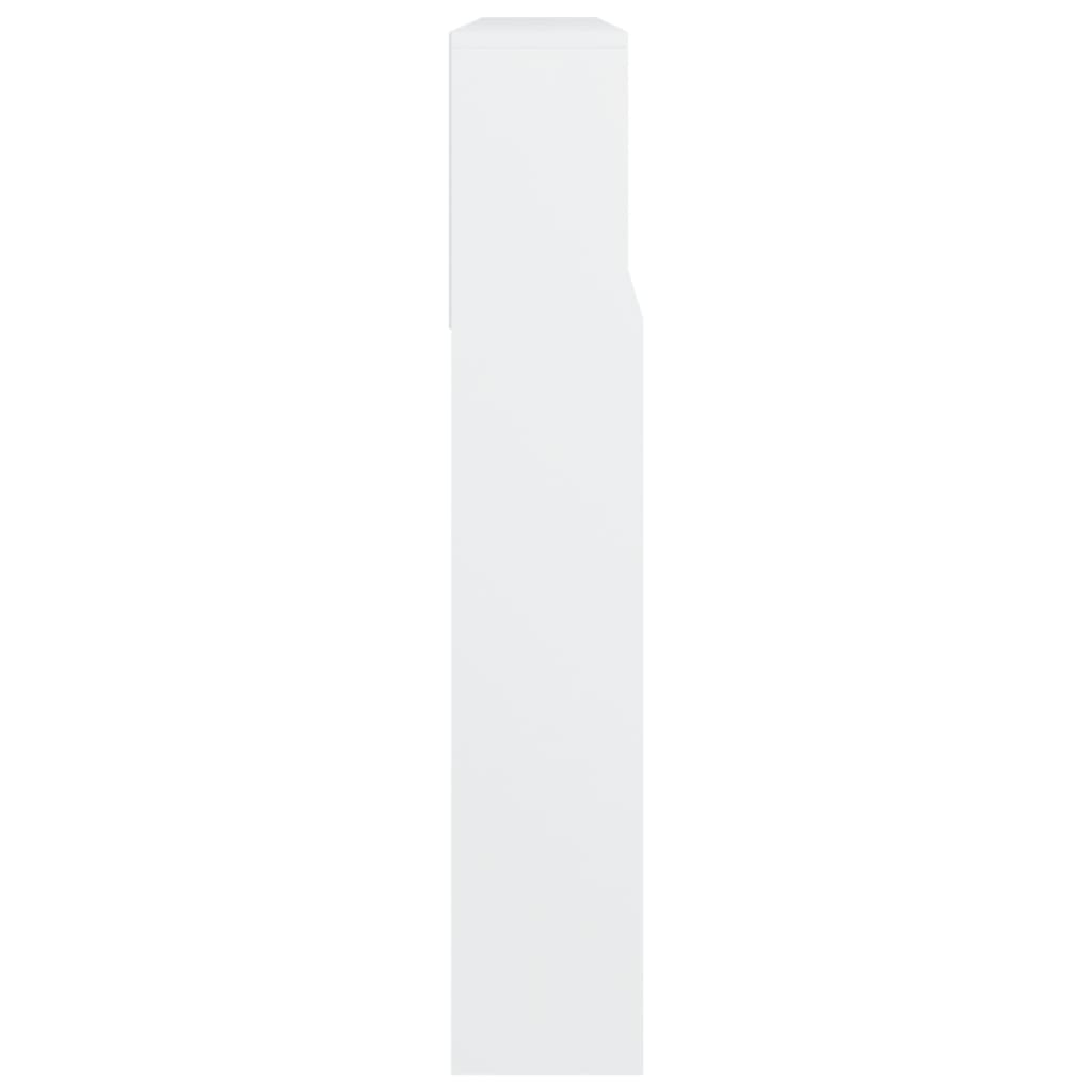 vidaXL Vzglavna omarica bela 220x19x103,5 cm