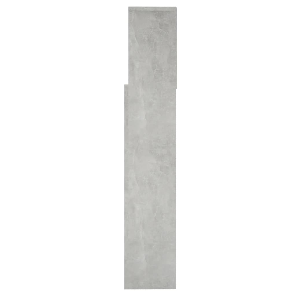 vidaXL Vzglavna omarica betonsko siva 160x19x103,5 cm