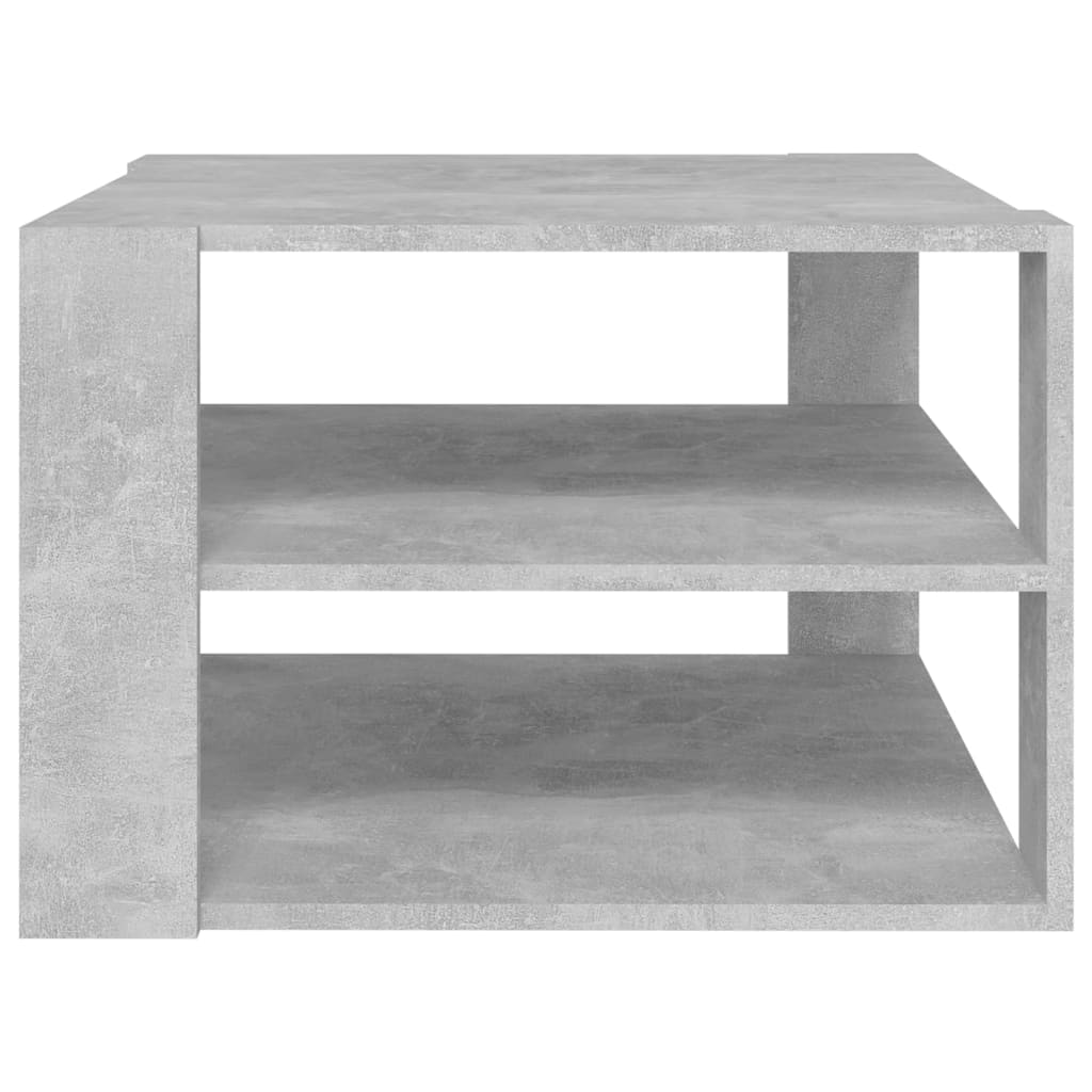 vidaXL Klubska mizica betonsko siva 60x60x40 cm iverna plošča
