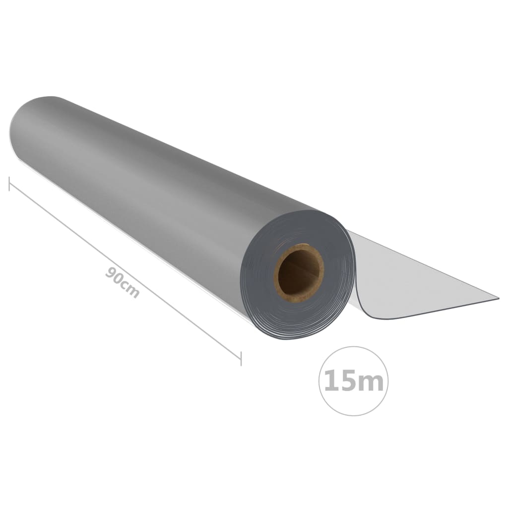 vidaXL Zaščita za mizo v roli mat 0,9x15 m 2 mm PVC