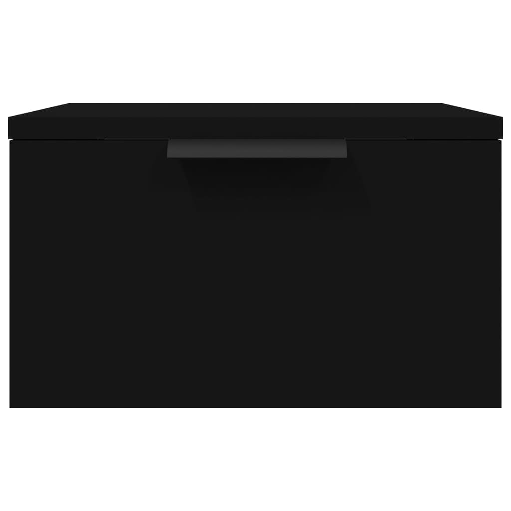 vidaXL Stenska nočna omarica črna 34x30x20 cm