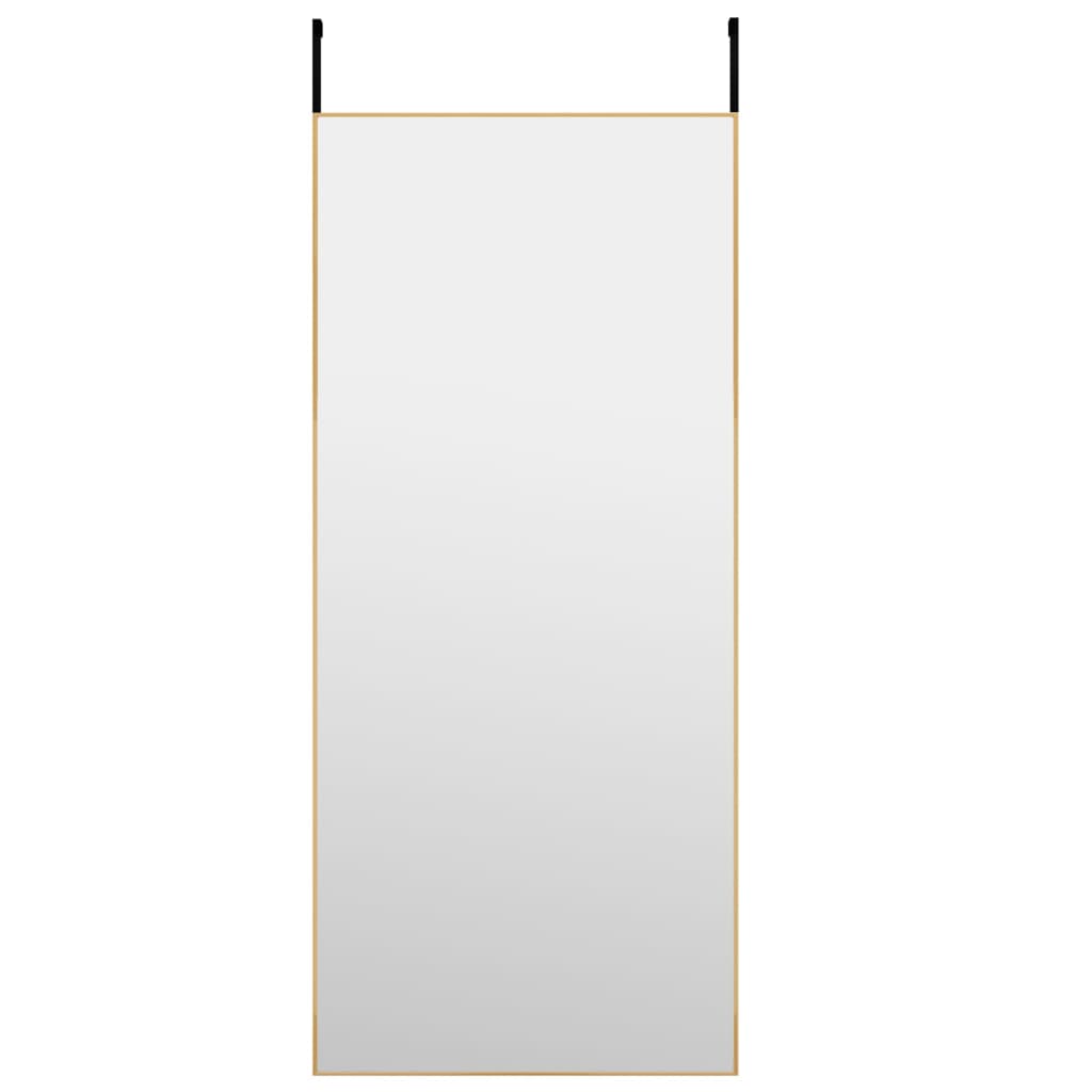 vidaXL Ogledalo za vrata zlato 40x100 cm steklo in aluminij