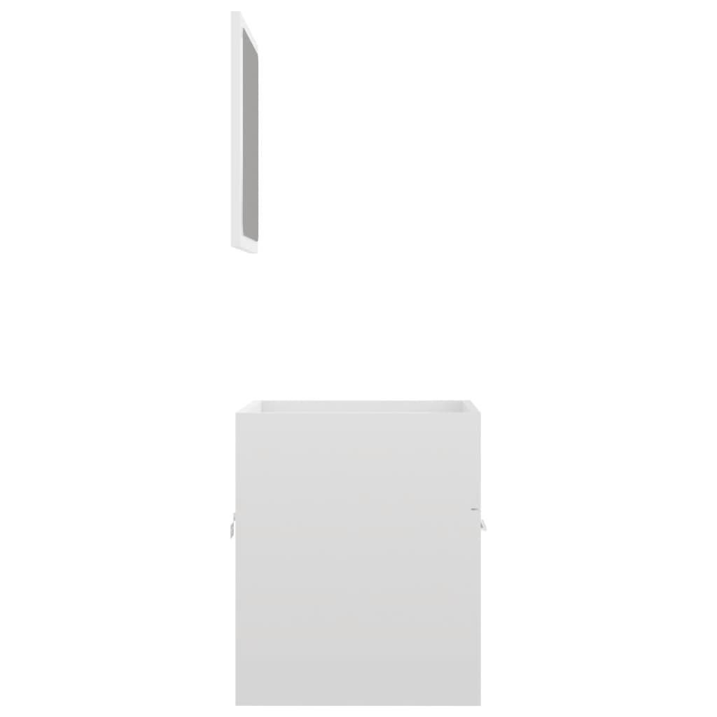vidaXL 2-delni komplet kopalniškega pohištva visok sijaj bele barve