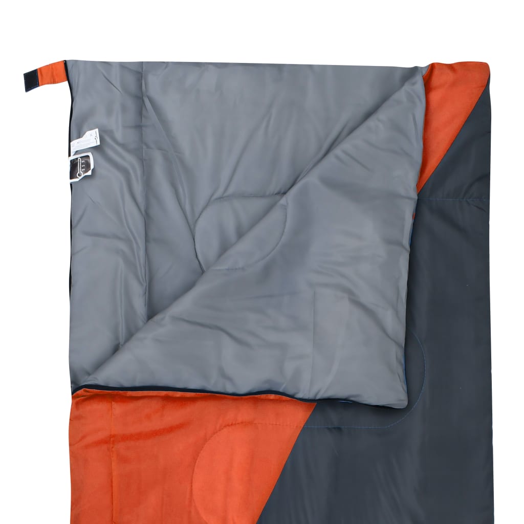 vidaXL Lahka spalna vreča oranžna 1100 g 10 °C
