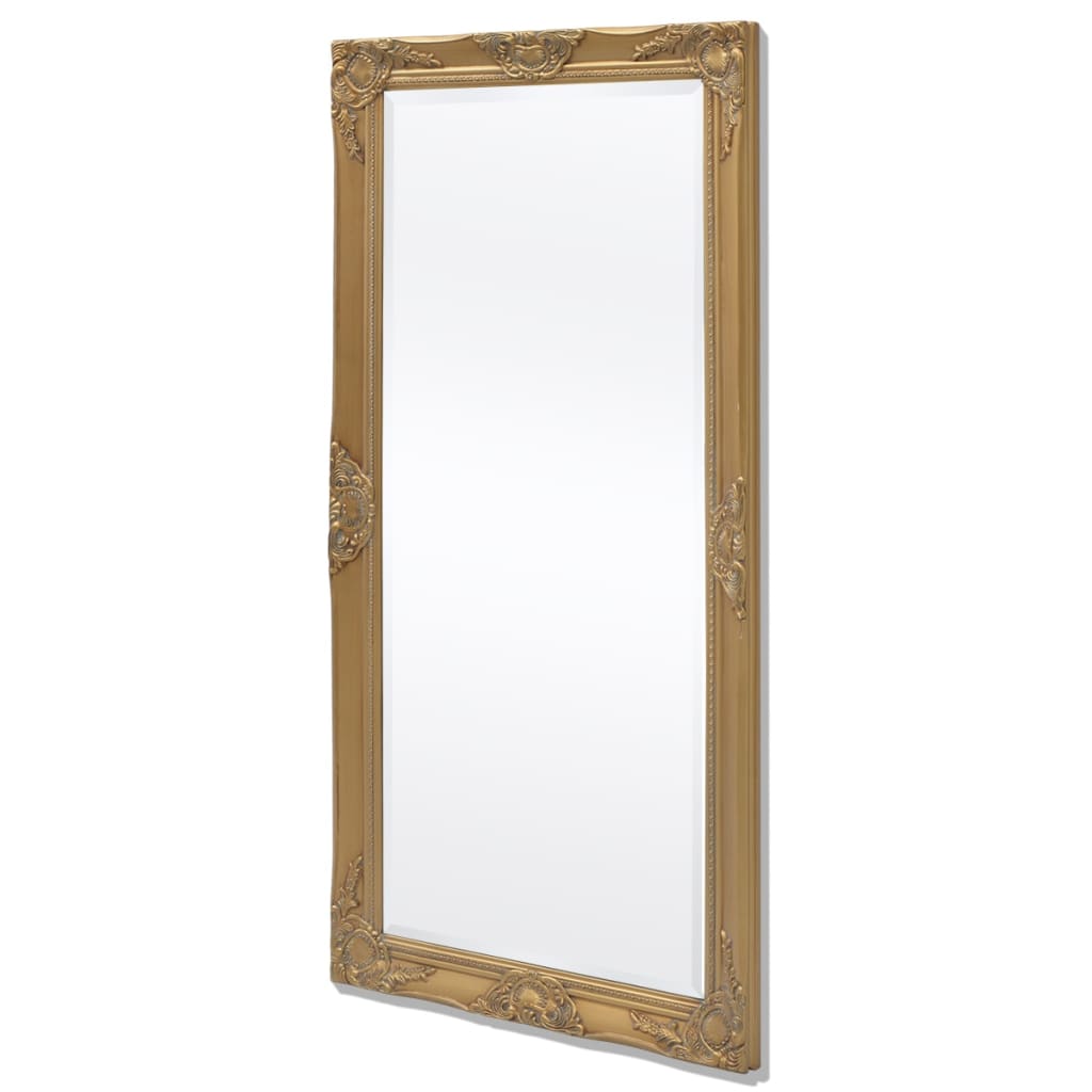 vidaXL Stensko ogledalo baročno 120x60 cm zlato