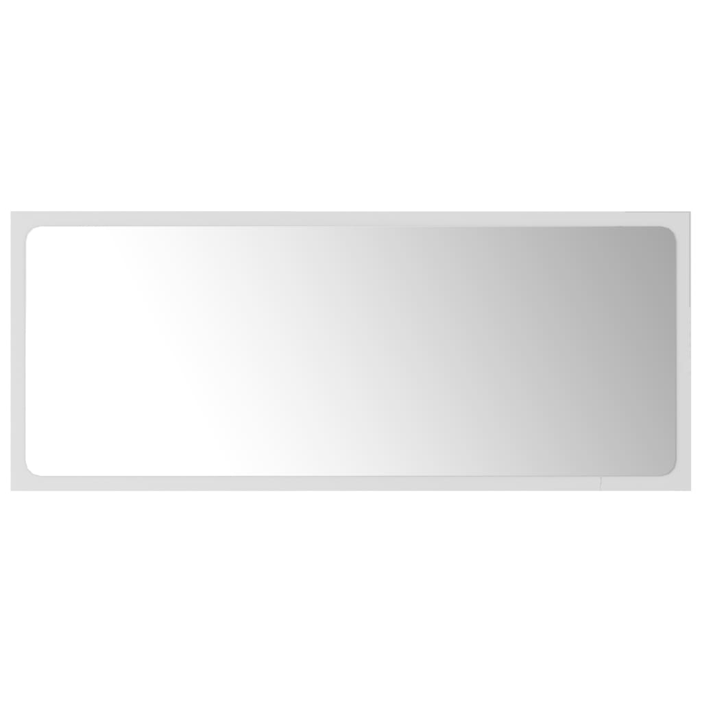 vidaXL Kopalniško ogledalo belo 90x1,5x37 cm iverna plošča