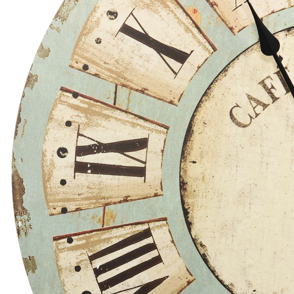 vidaXL Stenska ura večbarvna 60 cm mediapan