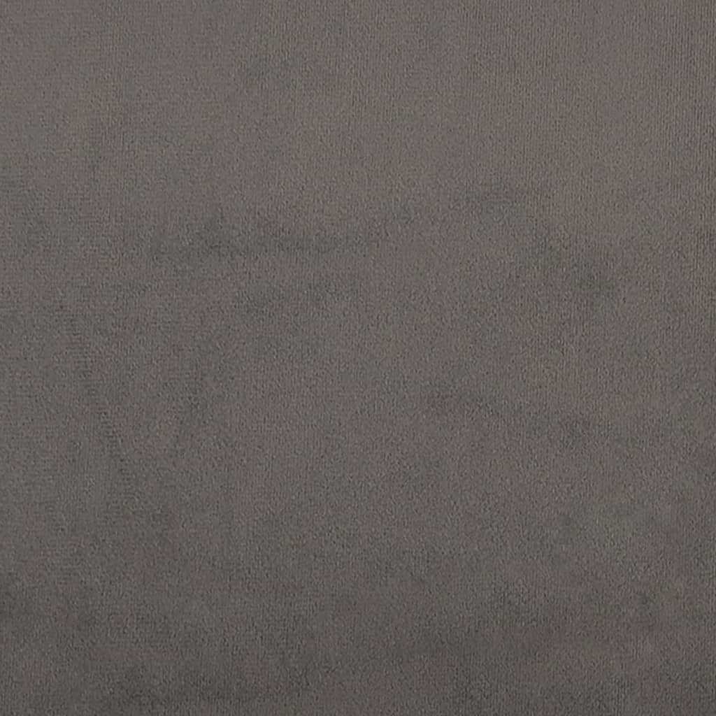 vidaXL Posteljno vzglavje temno sivo 100x7x78/88 cm žamet