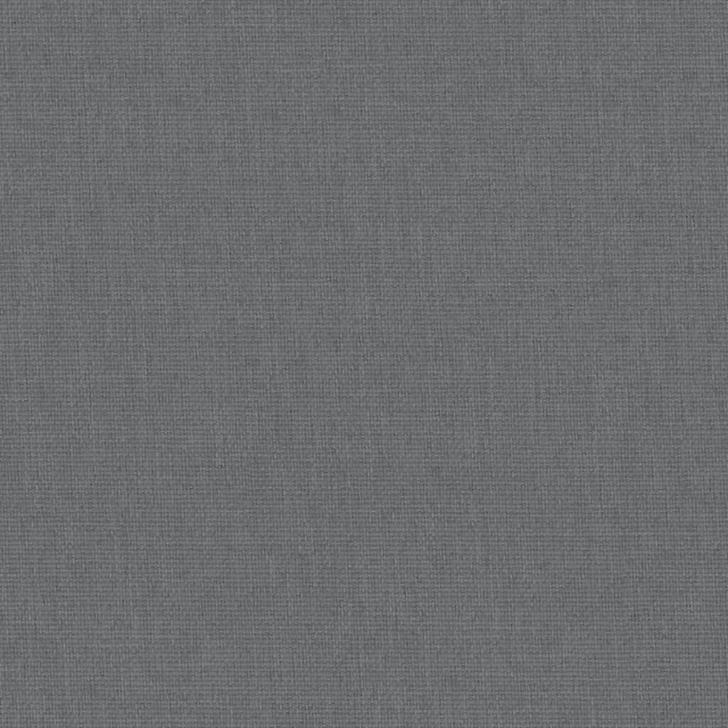vidaXL Otroška posteljica z vzmetnico temno siva lanena tkanina