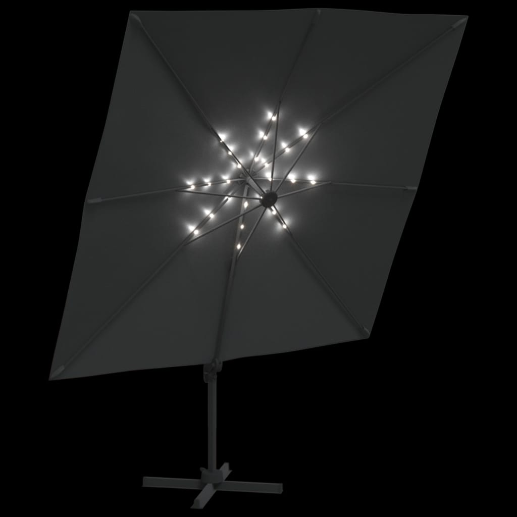 vidaXL LED vrtni senčnik antracit 400×300 cm