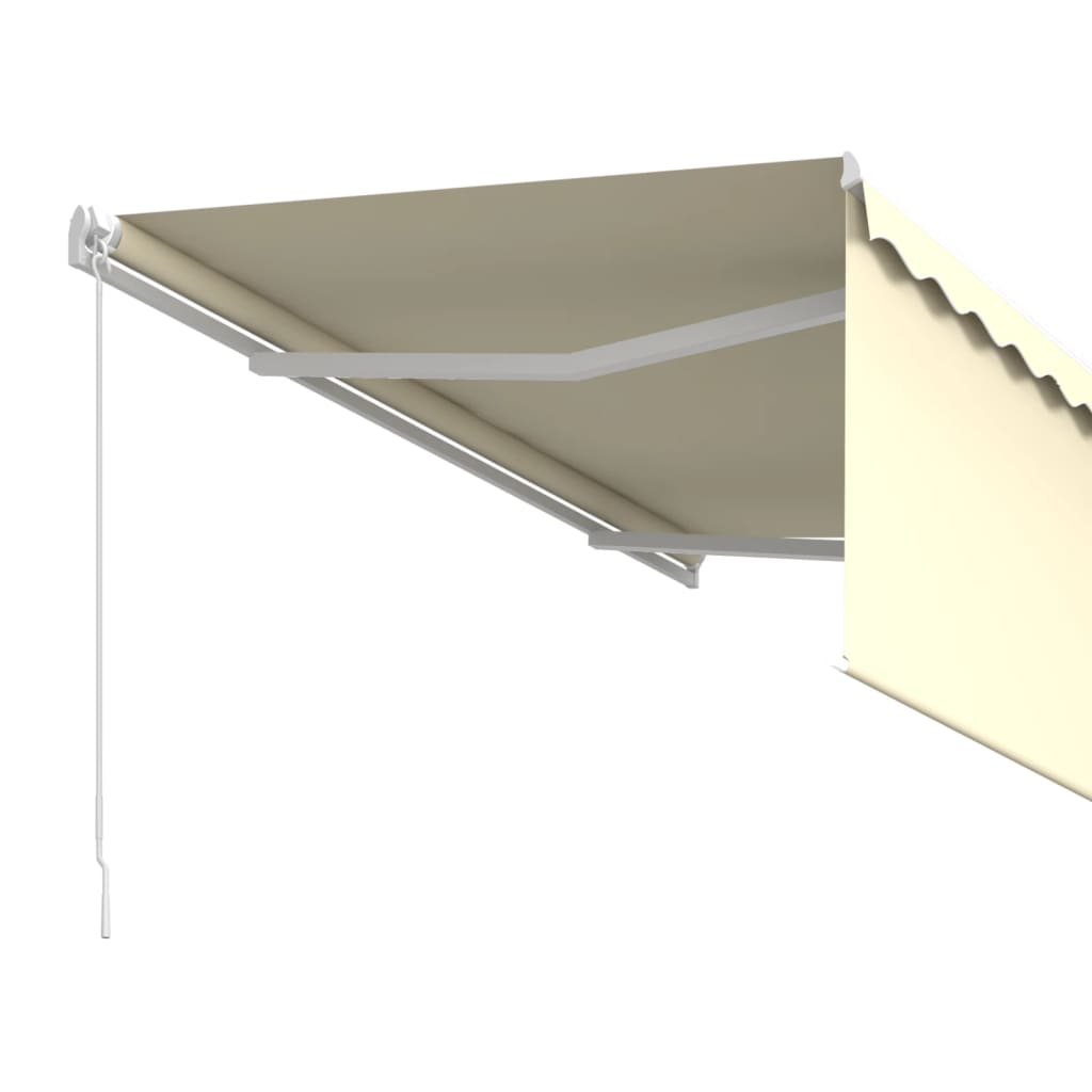 vidaXL Ročno zložljiva tenda s senčilom 3x2,5 m krem