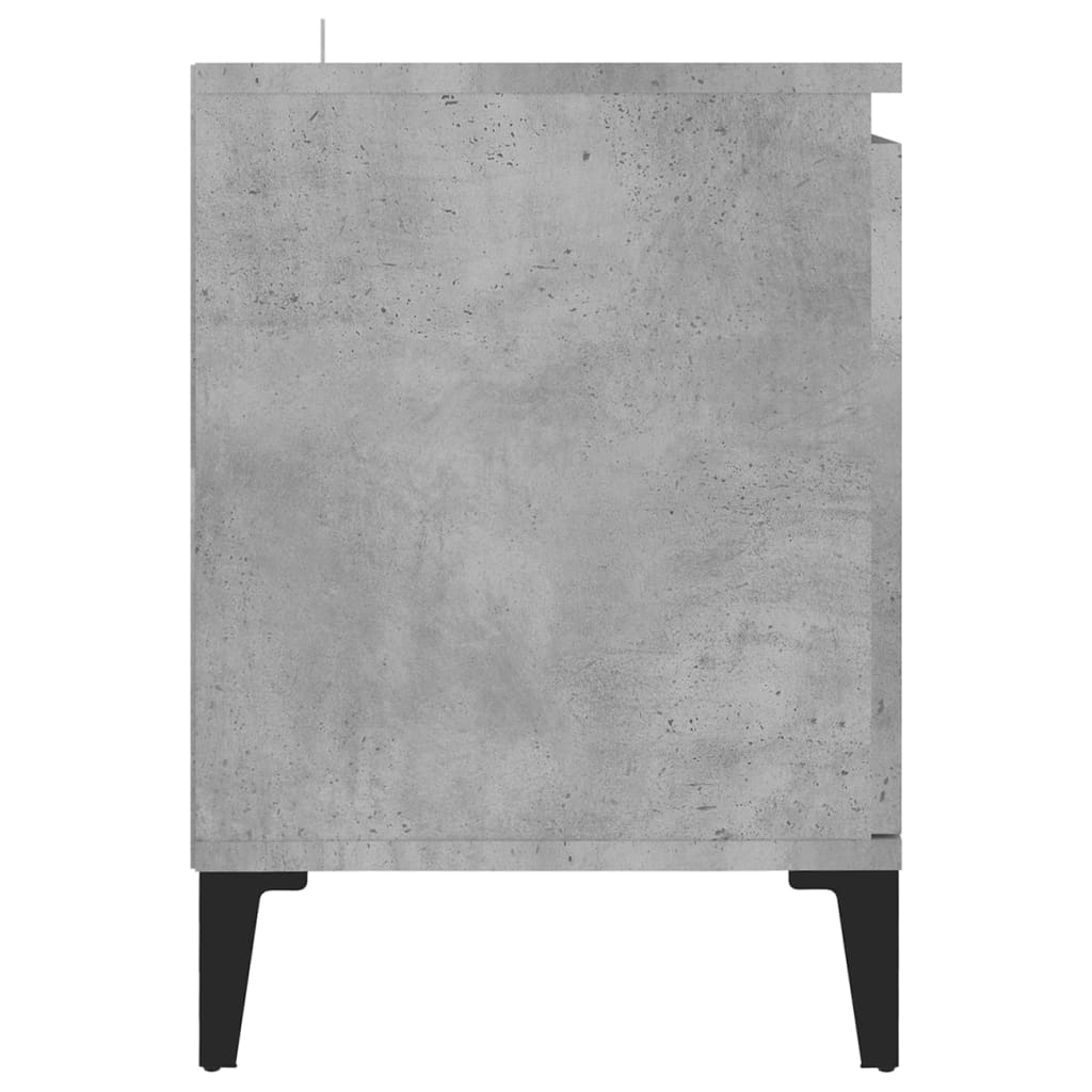 vidaXL TV omarica s kovinskimi nogami betonsko siva 103,5x35x50 cm