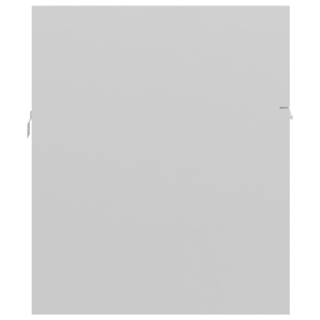 vidaXL Kopalniško pohištvo 2 kosa visok sijaj bela iverna plošča
