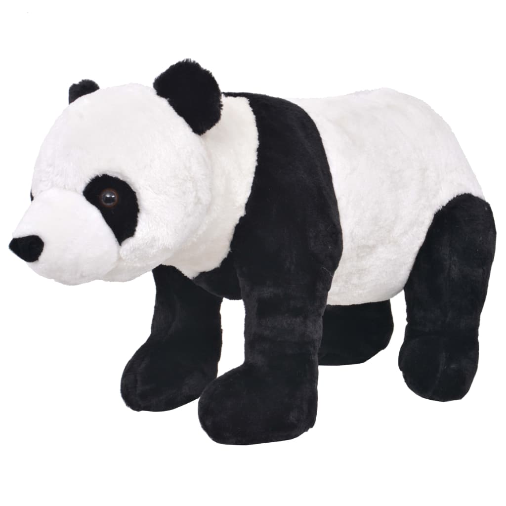 vidaXL Stoječa plišasta panda XXL črna in bela