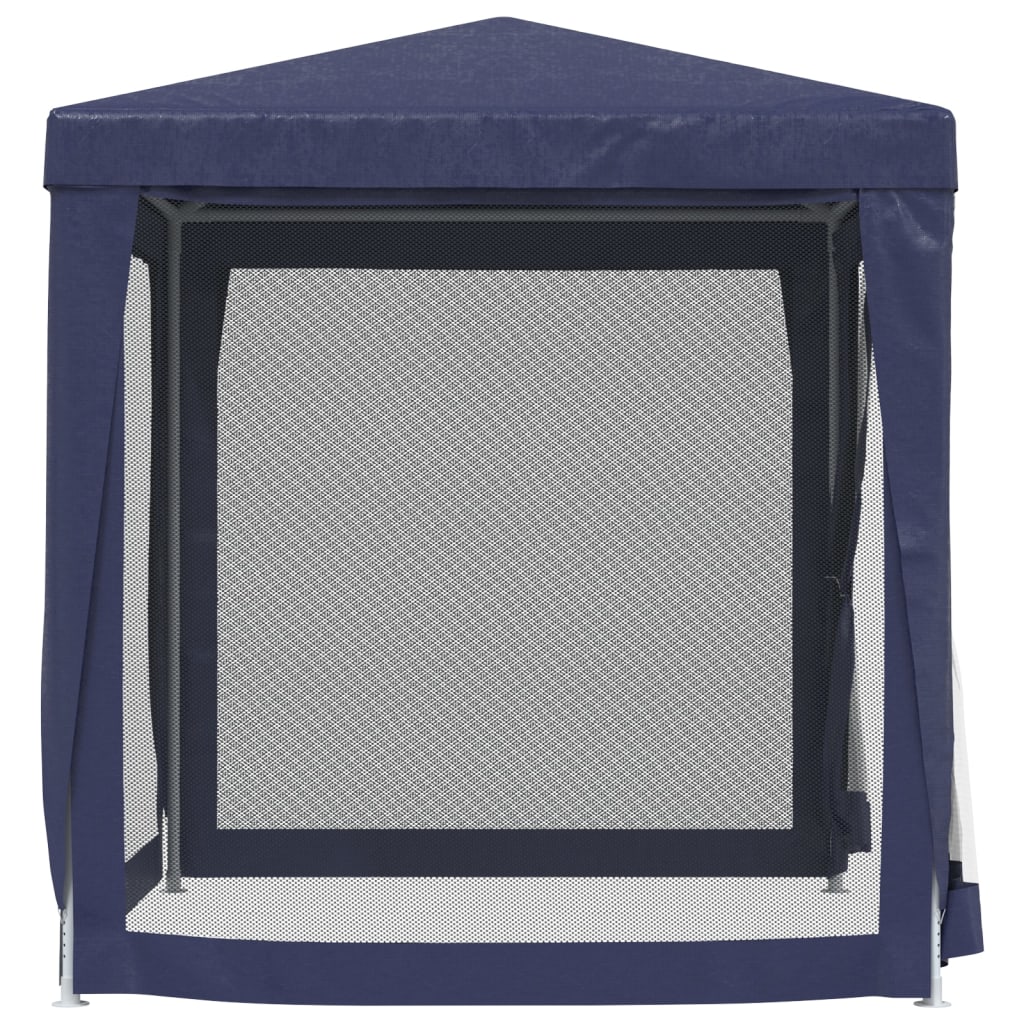vidaXL Vrtni šotor s 4 mrežastimi stranicami moder 2x2 m HDPE