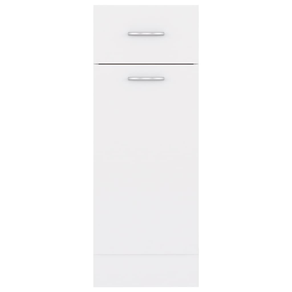 vidaXL Spodnja omarica s predalom bela 30x46x81,5 cm iverna plošča
