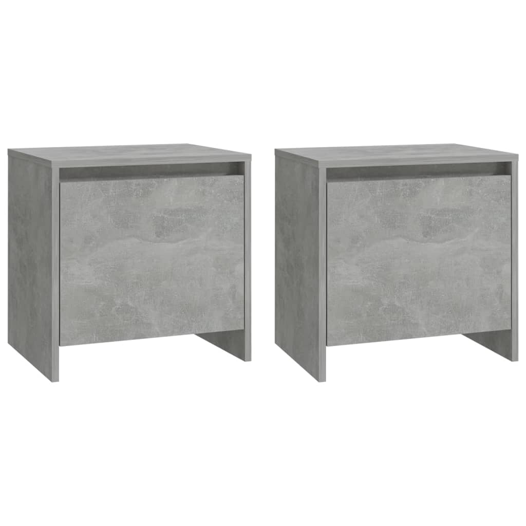 vidaXL Nočna omarica 2 kosa betonsko siva 45x34x44,5 cm iverna plošča