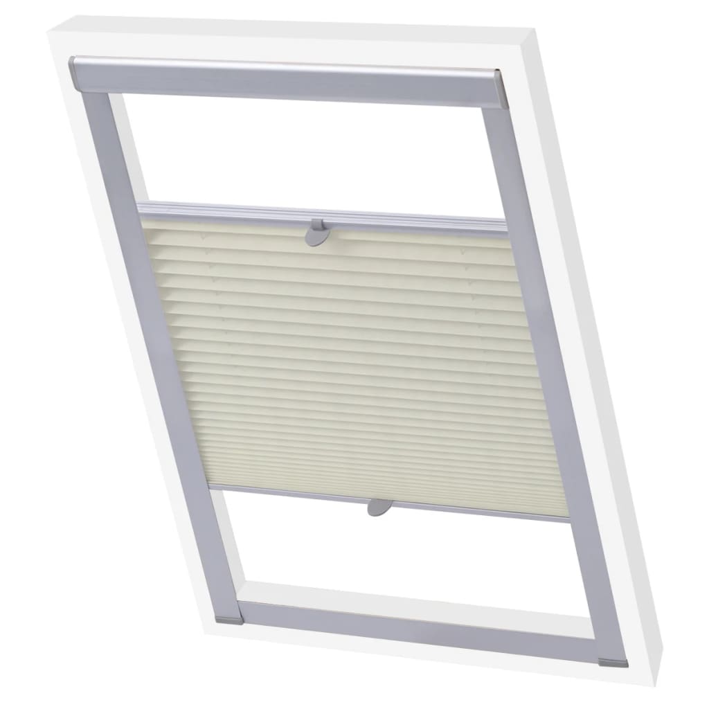 vidaXL Plise senčilo za okno krem U08/808