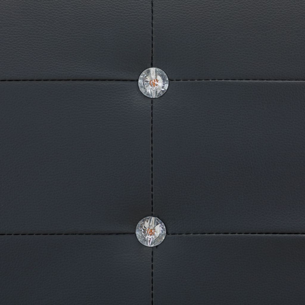vidaXL Postelja z vzmetnico črno umetno usnje 160x200 cm