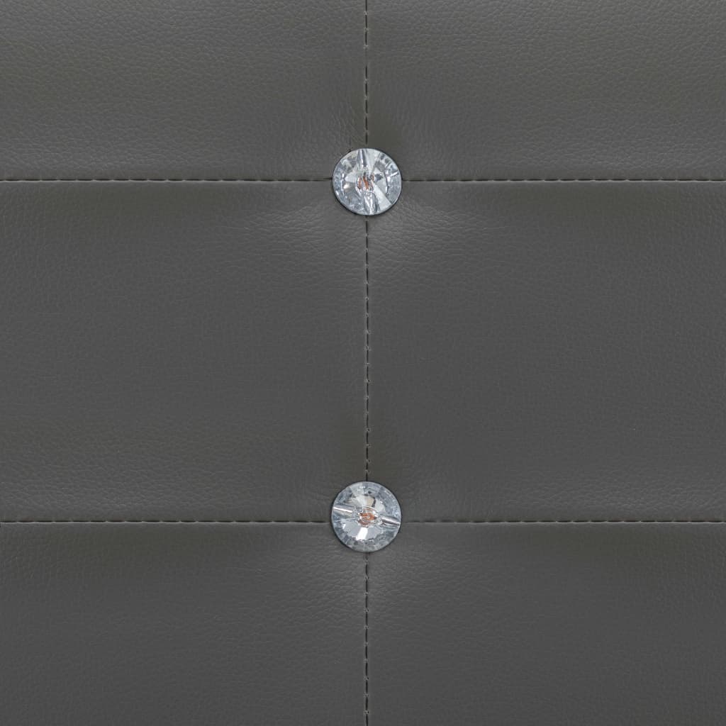 vidaXL Postelja z vzmetnico sivo umetno usnje 90x200 cm