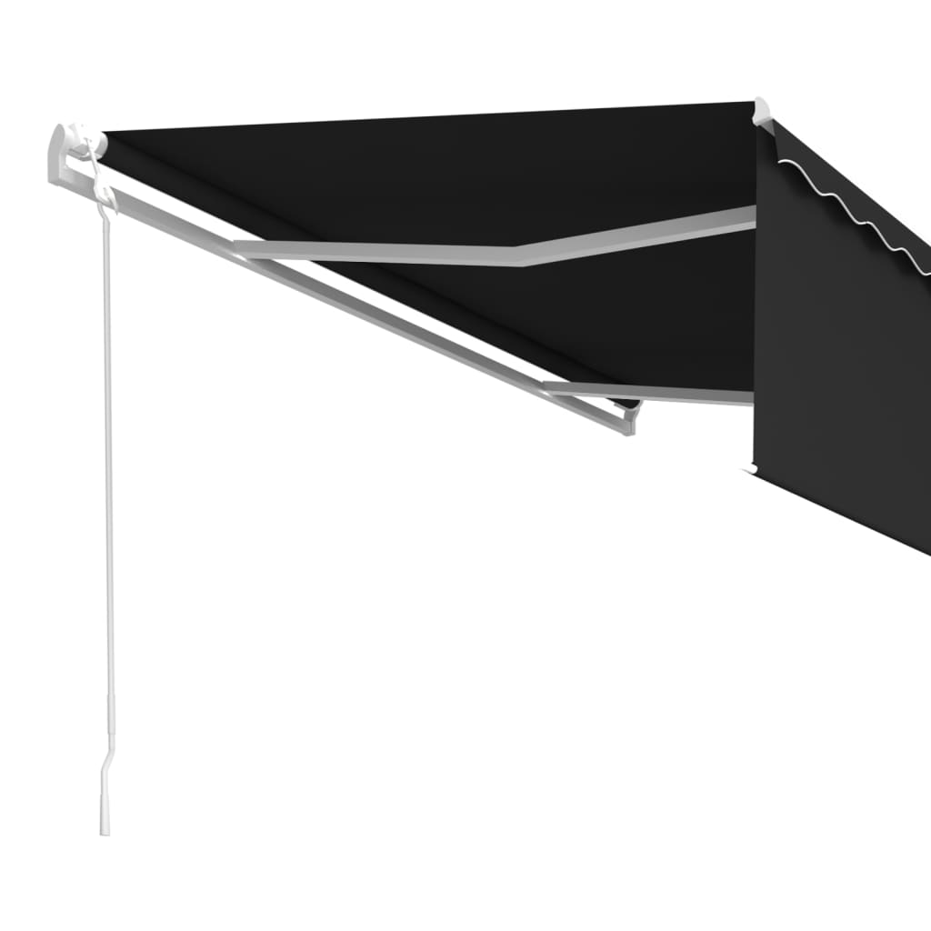 vidaXL Avtomatsko zložljiva tenda s senčilom 5x3 m antracitna